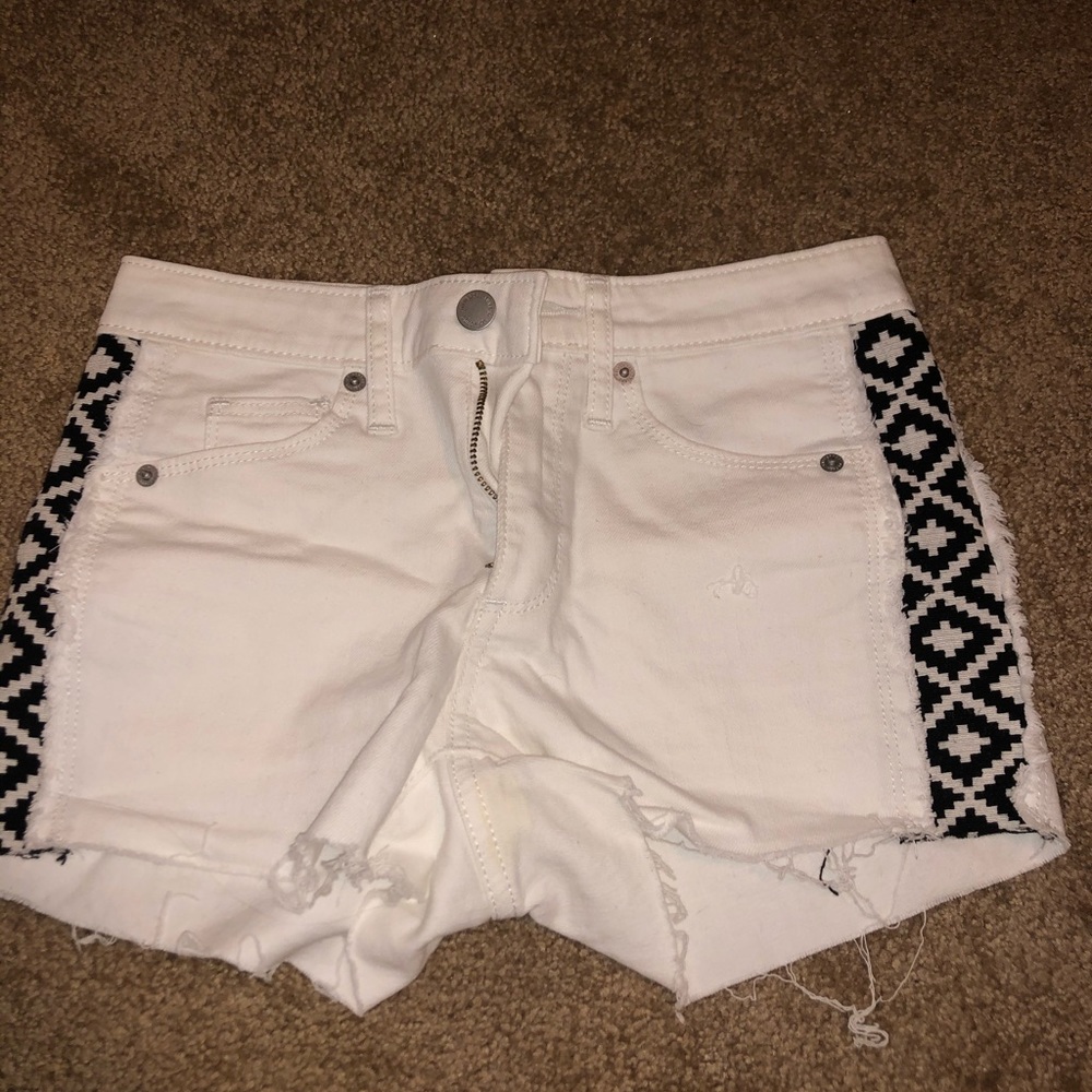 White jean shorts